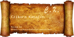 Czikora Katalin névjegykártya